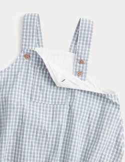 Trojdílný outfit body a ponožek z materiálu Gingham s vysokým podílem bavlny (3,2 kg – 3 roky)