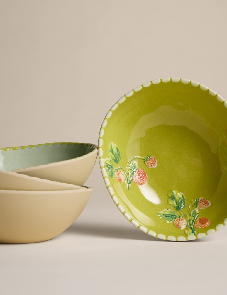 Sada 4 ks piknikových misek na cereálie