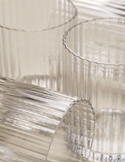 Sada 4 žebrovaných pohárků Celine