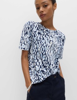 Cotton Modal Blend Printed T-Shirt