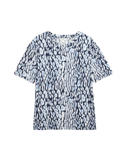 Cotton Modal Blend Printed T-Shirt