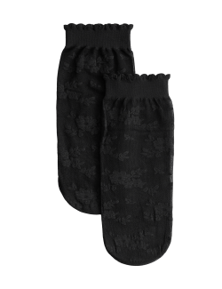 Floral Lace Ankle High Socks