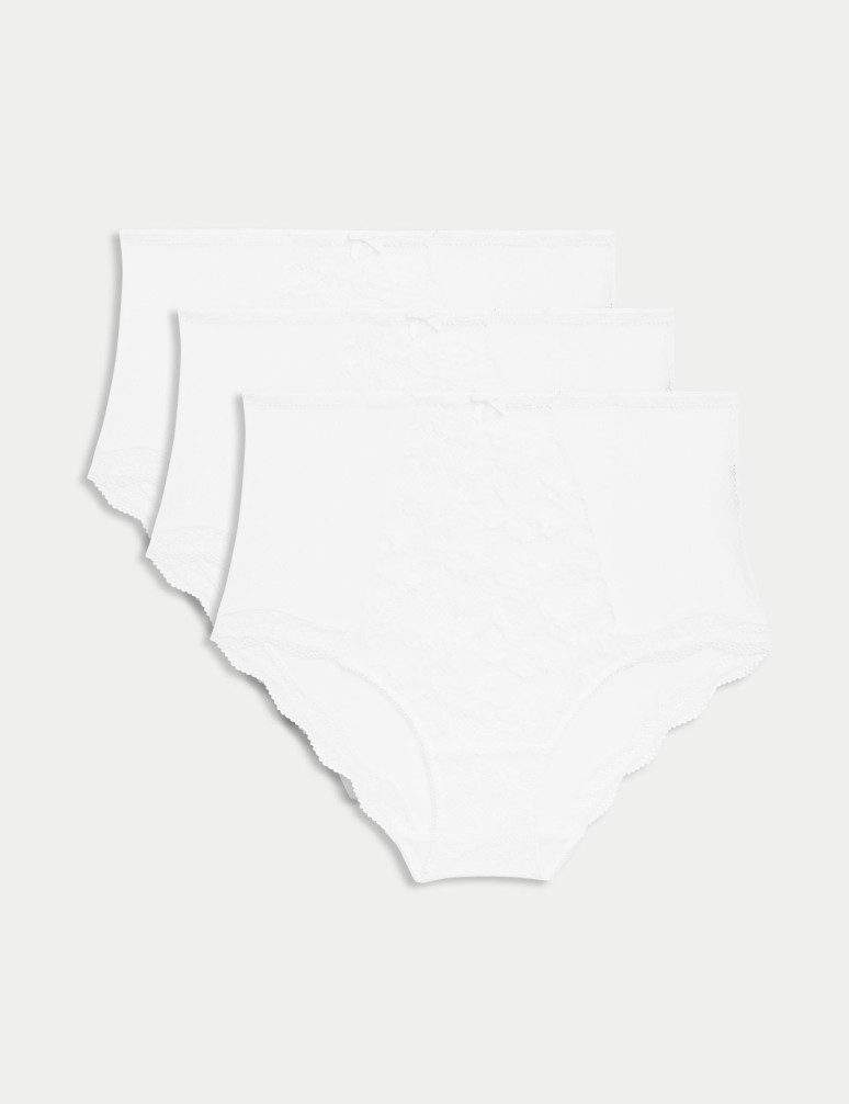 Krajkové kalhotky do pasu Jasmine, 3 ks