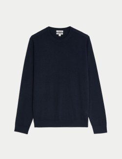 Merino Wool Rich Knitted Jumper with Silk