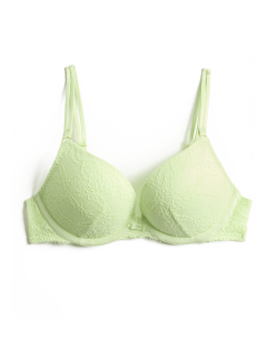 Ida Lace Wired Push-Up Plunge Bra (A-E)