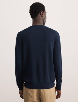 Merino Wool Rich Knitted Jumper with Silk