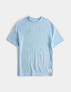 Kids' Blue Waffle Pyjama Top (12 Months-16 Years)