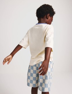 Cotton Rich Checkerboard Pull On Shorts (2-8yrs)