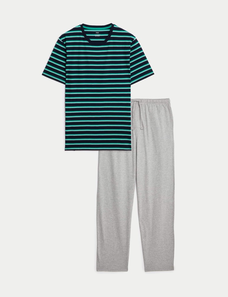 Pure Cotton Striped Pyjama Set