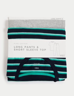 Pure Cotton Striped Pyjama Set