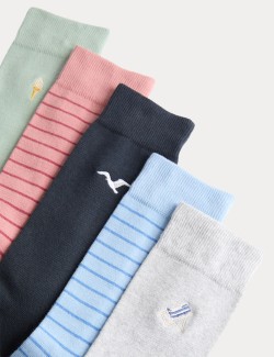 5 Pack Cool & Fresh™ Seaside Cotton Rich Socks