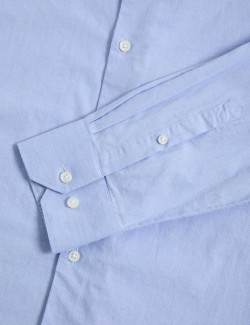 Regular Fit Pure Cotton Textured Shirt