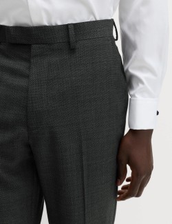 Regular Fit Pure Wool Suit Trousers