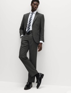 Regular Fit Pure Wool Suit Trousers