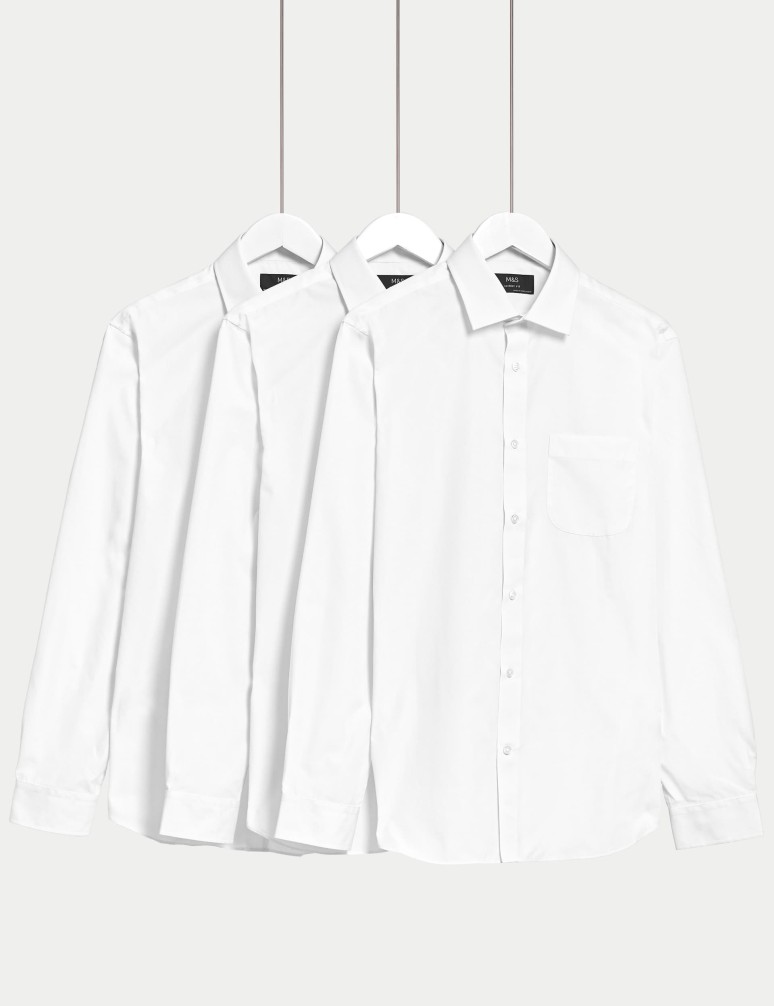 3 Pack Skinny Fit Long Sleeve Shirts