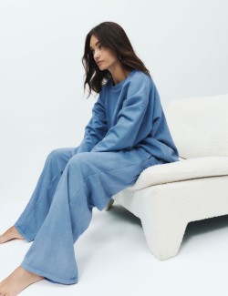 Cotton Rich Wide Leg Lounge Joggers