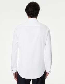 Tailored Fit Luxury Cotton Double Cuff Twill Shirt