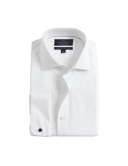 Tailored Fit Luxury Cotton Double Cuff Twill Shirt