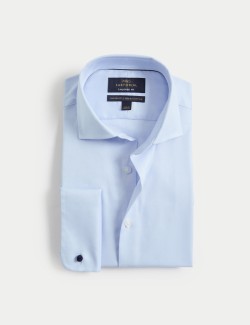 Tailored Fit Luxury Cotton Double Cuff Twill Shirt