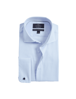 Tailored Fit Luxury Cotton Double Cuff Twill Shirt