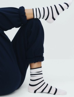 3 Pack Supersoft Striped Crew Socks