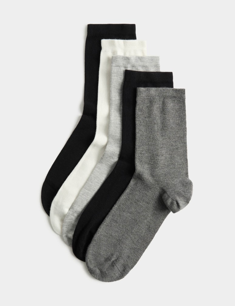 5 Pack Supersoft Crew Socks