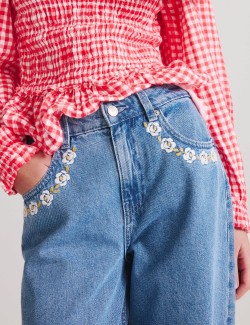 Denim Embroidered Jeans (6-16 Yrs)
