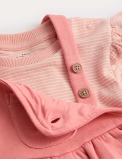 2pc Cotton Rich Jersey Dungarees with Top (0-3 Yrs)