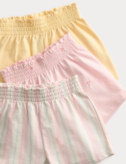 3 Pack Pure Cotton Multi Pattern Shorts (0-5 Yrs)