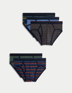 5pk Cotton Rich Cool & Fresh™ Striped Briefs