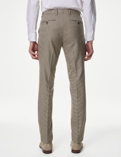 Slim Fit Puppytooth Check Trousers