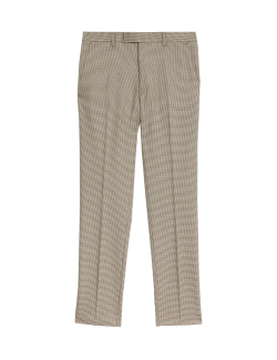 Slim Fit Puppytooth Check Trousers