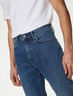 Tapered Fit Cotton Rich Stretch Jeans