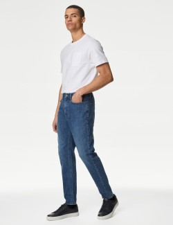 Tapered Fit Cotton Rich Stretch Jeans