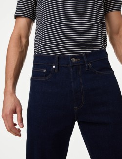 Tapered Fit Cotton Rich Stretch Jeans