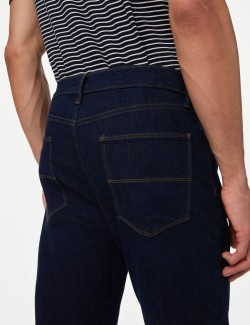 Tapered Fit Cotton Rich Stretch Jeans