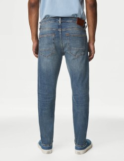 Slim Fit Vintage Wash Stretch Jeans