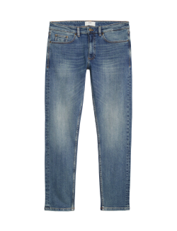 Slim Fit Vintage Wash Stretch Jeans