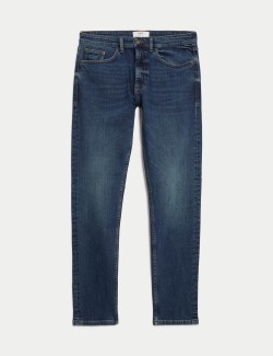 Slim Fit Vintage Wash Stretch Jeans