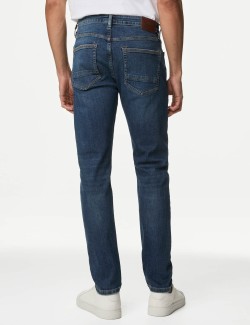 Slim Fit Vintage Wash Stretch Jeans