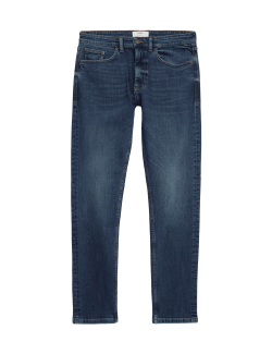 Slim Fit Vintage Wash Stretch Jeans