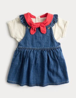 2 Piece Pure Cotton Pinafore Outfit (0-3 Yrs)