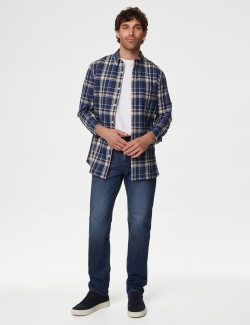 Cotton Rich Check Oxford Shirt