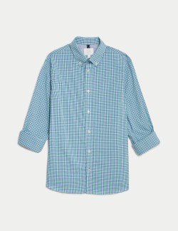 Cotton Rich Gingham Check Oxford Shirt