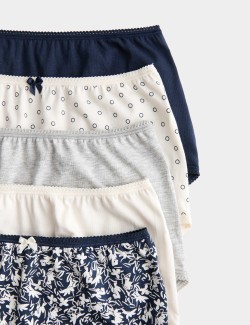 5pk Cotton Lycra™ Printed Full Briefs