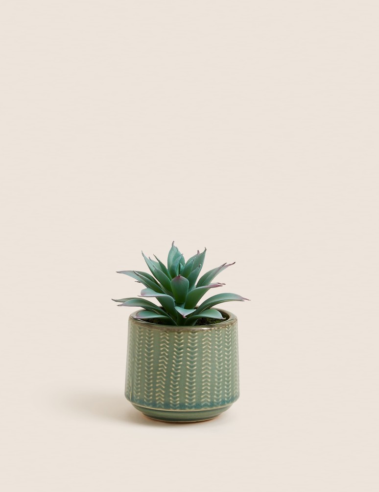 Artificial Mini Succulent in Ceramic Pot