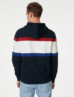 Pure Cotton Colour Block Hoodie