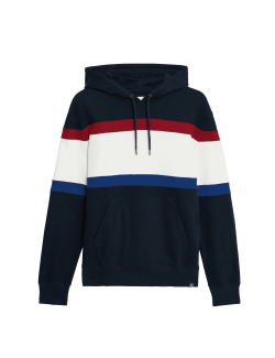 Pure Cotton Colour Block Hoodie