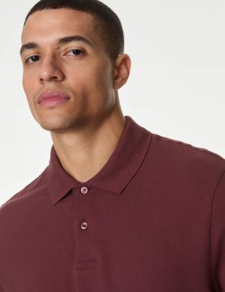 Pure Cotton Pique Polo Shirt