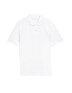 Slim Fit Pure Cotton Pique Polo Shirt